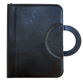 Mapa conferinta A4, cu buzunare, calculator, fermoar si manere