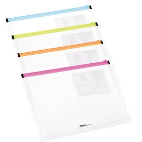 Mapa plastic A5 cu burduf si fermoar ziplock, 240x180 mm, DELI 38976