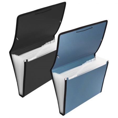 Mapa plastic A4 cu elastic si burduf, 13 compartimente, ACCENTA