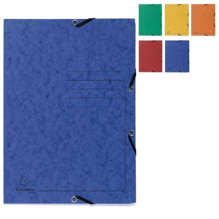 Mapa cu elastic, carton colorat, EXACOMPTA