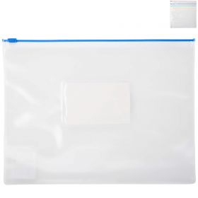 Mapa plastic A5 cu fermoar ziplock si eticheta, OFFICE POINT