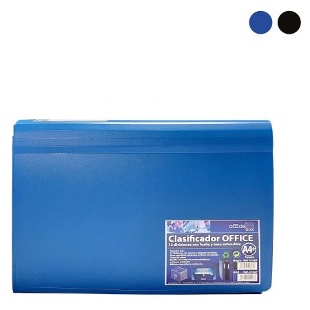 Mapa din plastic cu burduf 13 compartimente cu clapeta OFFICE BO