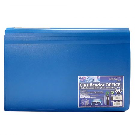 Mapa din plastic cu burduf 13 compartimente cu clapeta OFFICE BO