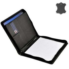 Mapa conferinta piele naturala A4, cu buzunare si fermoar DESQ 3690