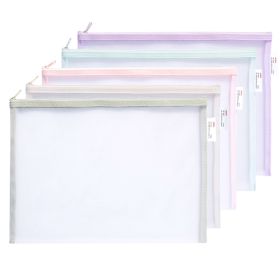 Mapa plastic A4 cu fermoar, DELI Mesh Colorful F282