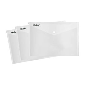 Mapa plastic A6, cu capsa si clapeta in V, 10 buc/set, OPTIMA