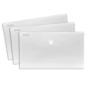 Mapa plastic DL, cu capsa si clapeta in V, 10 buc/set, OPTIMA