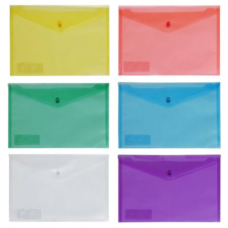 Mapa plastic transparent A4, cu capsa si clapeta in V, SPREE