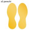 Marcaj autoadeziv pentru podea, talpa picior, 90x240 mm, DURABLE, 5 perechi/set