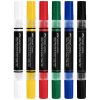 Marker cu vopsea acrilica, cu 2 capete FABER CASTELL Shake and Paint, 6 culori/set