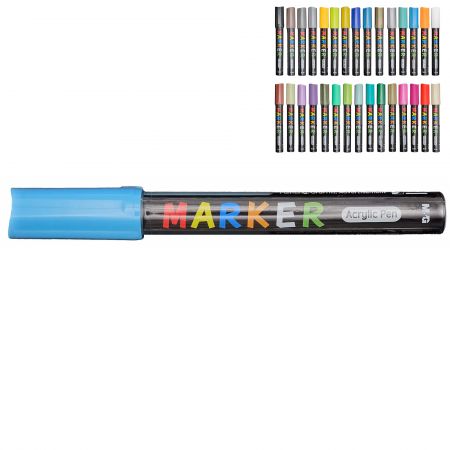 Marker cu vopsea acrilica, varf rotund 2 mm, M-G
