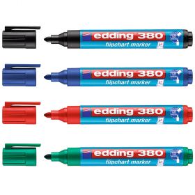 Marker pentru hartie flipchart, varf rotund, EDDING 380, 4 buc/set