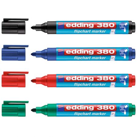 Marker hartie flipchart EDDING 380, 4 buc/set