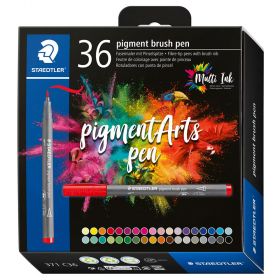 Marker pensula STAEDTLER Pigment Arts Pen, 36 buc/set