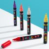 Marker pensula varf 1-4 mm UNI Posca PC-5BR, 16 culori/set