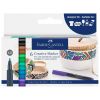 Marker permanent FABER CASTELL Creative, 6 culori/set