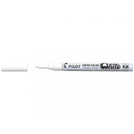 Marker permanent, alb, 1 mm, PILOT Super Color White F