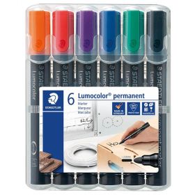 Marker permanent STAEDTLER Lumocolor 352, 6 culori/set
