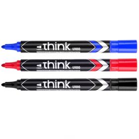 Marker permanent, varf rotund, DELI Think U100