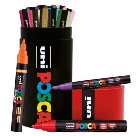 Marker UNI Posca 4408, 13 buc/set, in cutie metalica