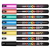 Marker varf 0.7 mm, culori metalizate, UNI Posca PC-1MR, 8 culori/set