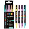 Marker varf 0.9-1.3 mm UNI Posca PC-3M 4P, 4 culori/set