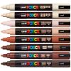 Marker varf 1.8-2.5 mm, culori portet, UNI Posca PC-5M, 8 culori/set