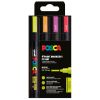 Marker varf 1.8-2.5 mm UNI Posca PC-5M 4P, 4 culori/set