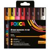 Marker varf 1.8-2.5 mm UNI Posca PC-5M, 8 culori/set