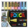 Marker varf 1.8-2.5 mm UNI Posca PC-5M, 8 culori/set
