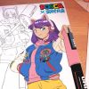 Marker varf 1.8-2.5 mm UNI Posca PC-5M Manga Hero, 8 culori/set