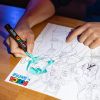 Marker varf 1.8-2.5 mm UNI Posca PC-5M Manga Hero, 8 culori/set