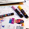 Marker varf 1.8-2.5 mm UNI Posca PC-5M Manga Hero, 8 culori/set