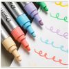 Marker vopsea acrilica 2 mm, culori metalizate pastel, DMAST by Pebeo, 6 culori/set