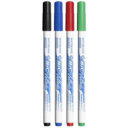 Marker whiteboard BIC Velleda 1721, 4 culori/set | Office Direct
