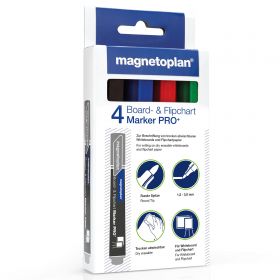 Marker whiteboard si flipchart, MAGNETOPLAN, 4 buc./set