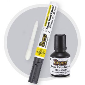 Marker whiteboard reincarcabil + 30 ml cerneala BRONS
