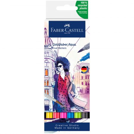 Markere acuarela FABER-CASTELL Goldfaber Aqua Dual Basic