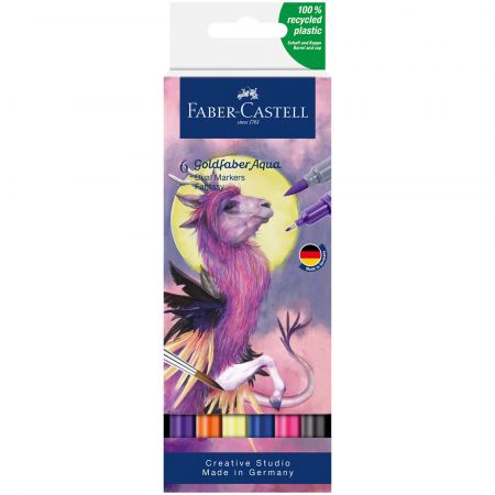 Markere pictura 2 capete FABER-CASTELL Goldfaber Aqua Dual Fanta