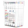 Markere sketching cu 2 capete 1 mm/7 mm, DELI Color Emotion 70801,  24 culori/set