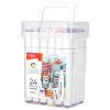 Markere sketching cu 2 capete 1 mm/7 mm, DELI Color Emotion 70801,  24 culori/set