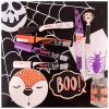 Marker creta lichida 1.8-2.5 mm, UNI Chalk PWE-5M-4P Halloween, 4 culori/set