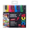 Marker varf 1.8-2.5 mm UNI Posca PC-5M, 8 culori/set