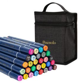 Markere sketching cu 2 capete 1 mm/6 mm, DELI Finenolo 184, 30 culori/set