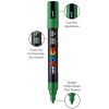 Marker varf 1.8-2.5 mm, nuante de verde, UNI Posca PC-5M, 8 culori/set