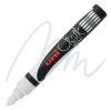 Marker creta lichida alba 1.8-2.5 mm, UNI Chalk PWE-5M-4P, 4 buc/set
