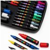 Marker varf 0.7-8 mm UNI Posca, 40 buc/set, mapa neagra