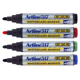 Whiteboard marker varf rotund, 4 buc/set, ARTLINE 517