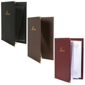 Mapa meniu restaurant A4, colturi aurii, 2 folii, SECURIT Classic