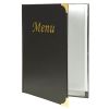Mapa meniu restaurant A4, colturi aurii, 4 folii, SECURIT Basic
